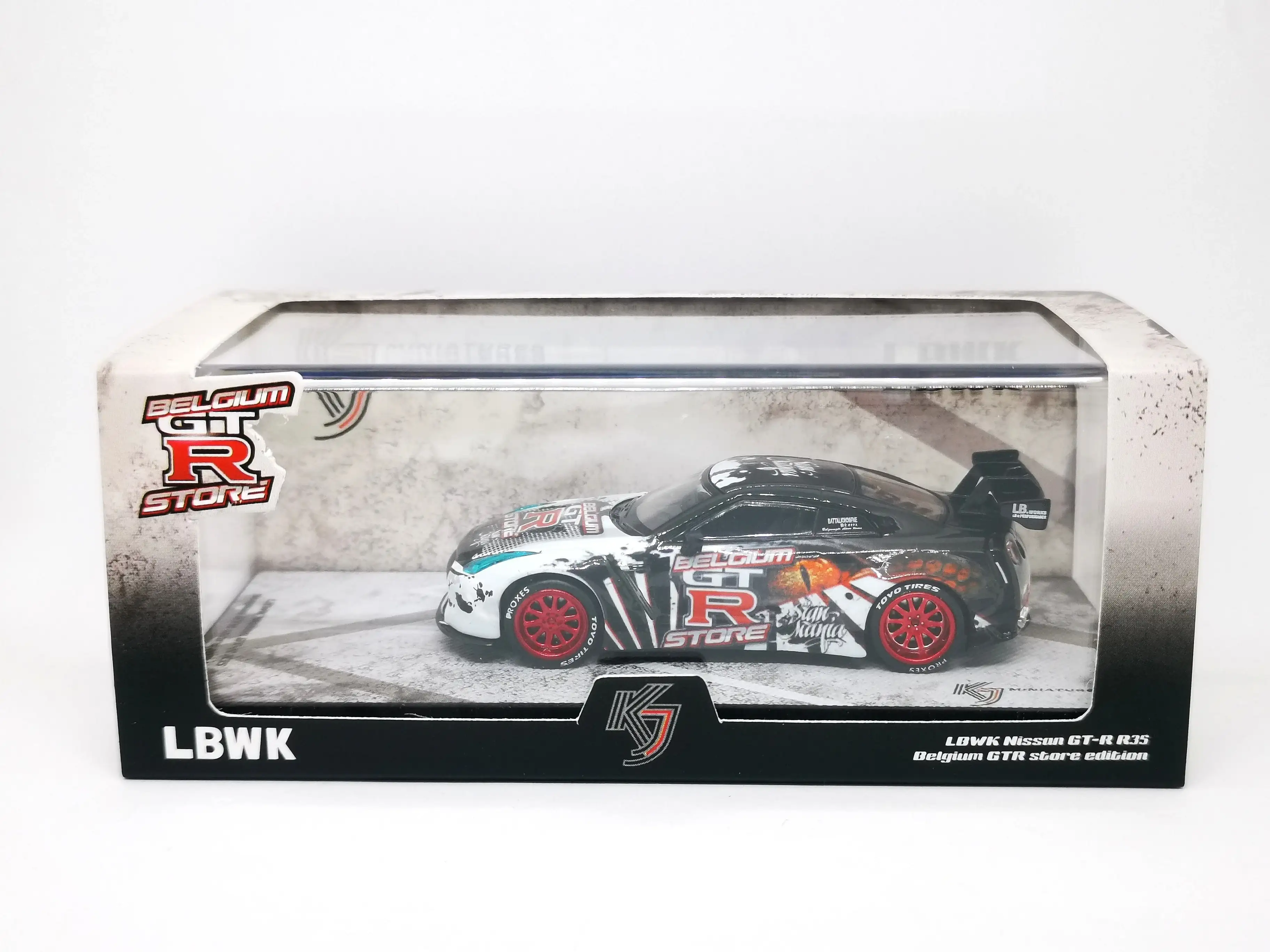 KJ Miniatures 1:64 scale LB Works Nissan GT-R R35 Belgium GTR Store Edition Godzilla - Image 3