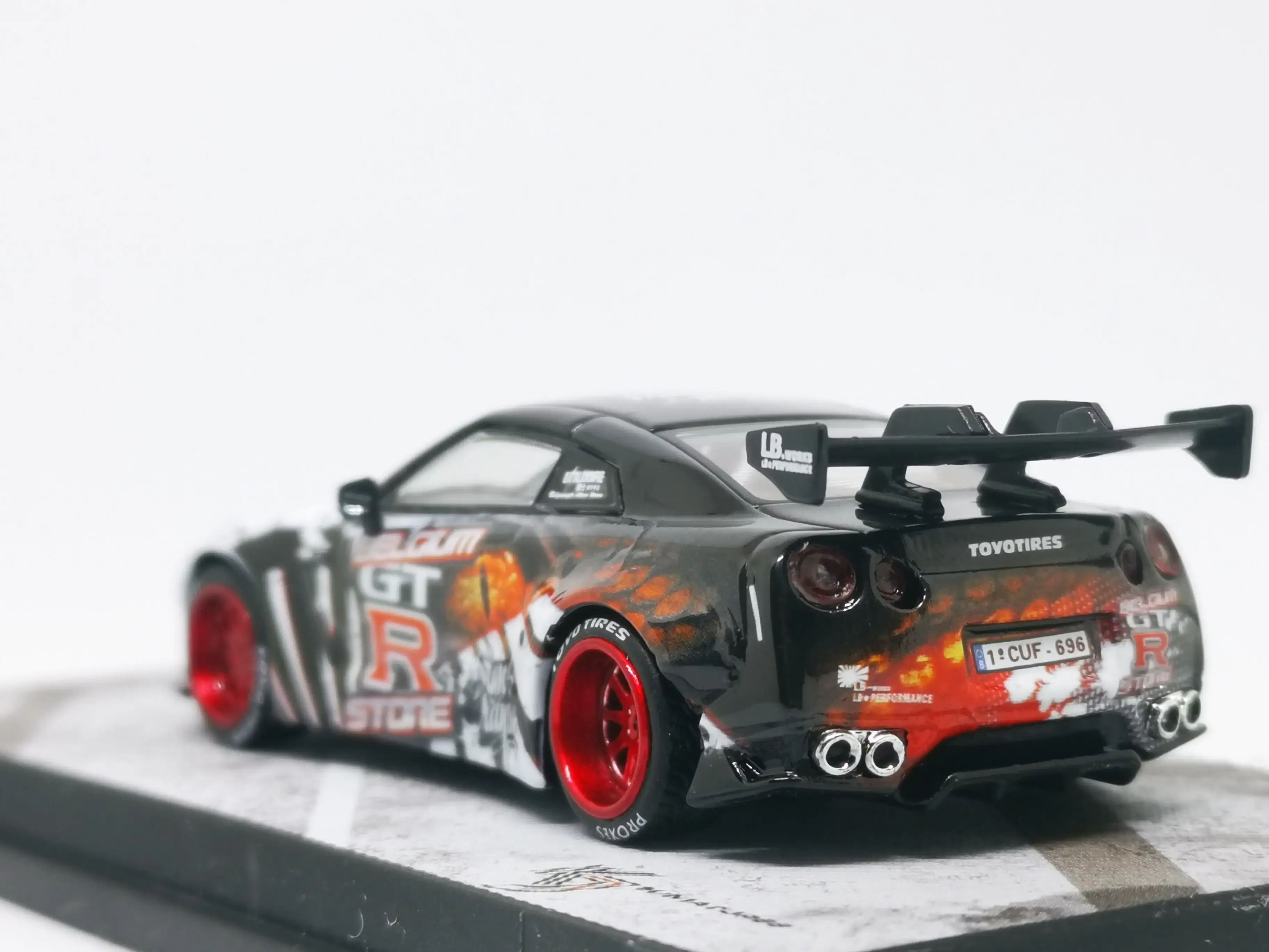 KJ Miniatures 1:64 scale LB Works Nissan GT-R R35 Belgium GTR Store Edition Godzilla - Image 4