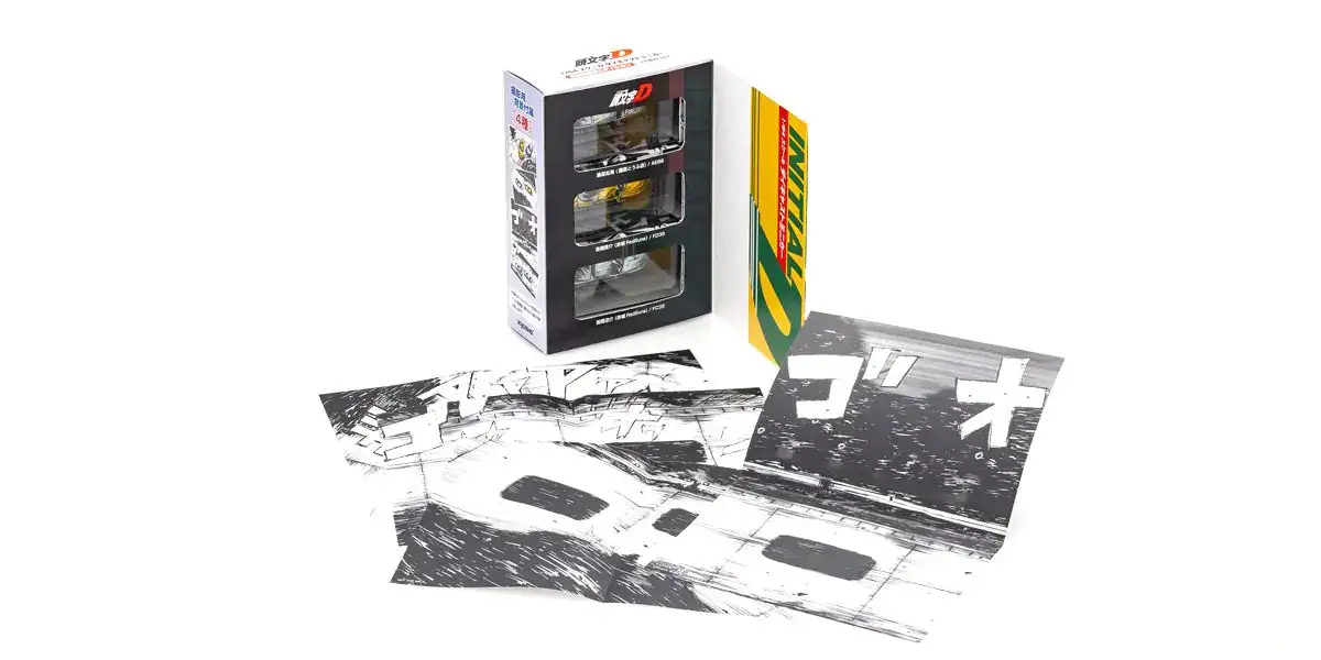 Kyosho Original 1:64 Scale Initial D Cartoon Version 3-Car Set (AE86/FD3S/FC3S)