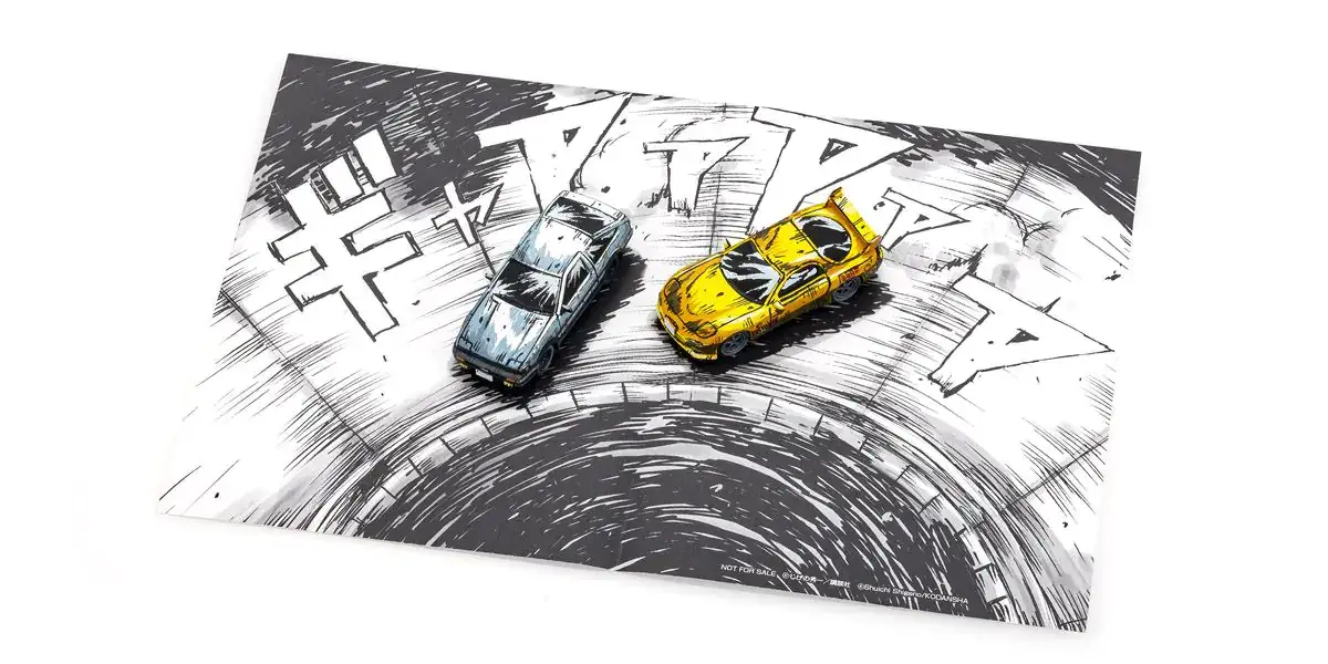 Kyosho Original 1:64 Scale Initial D Cartoon Version 3-Car Set (AE86/FD3S/FC3S) - Image 3