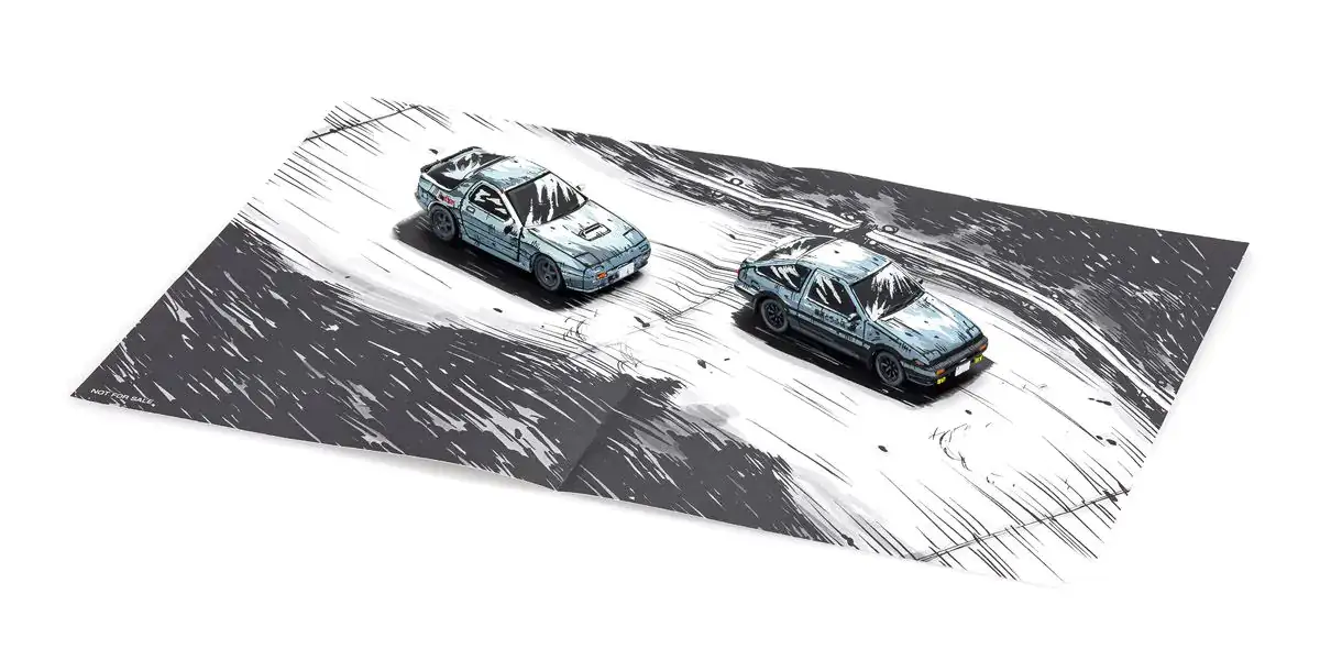Kyosho Original 1:64 Scale Initial D Cartoon Version 3-Car Set (AE86/FD3S/FC3S) - Image 5