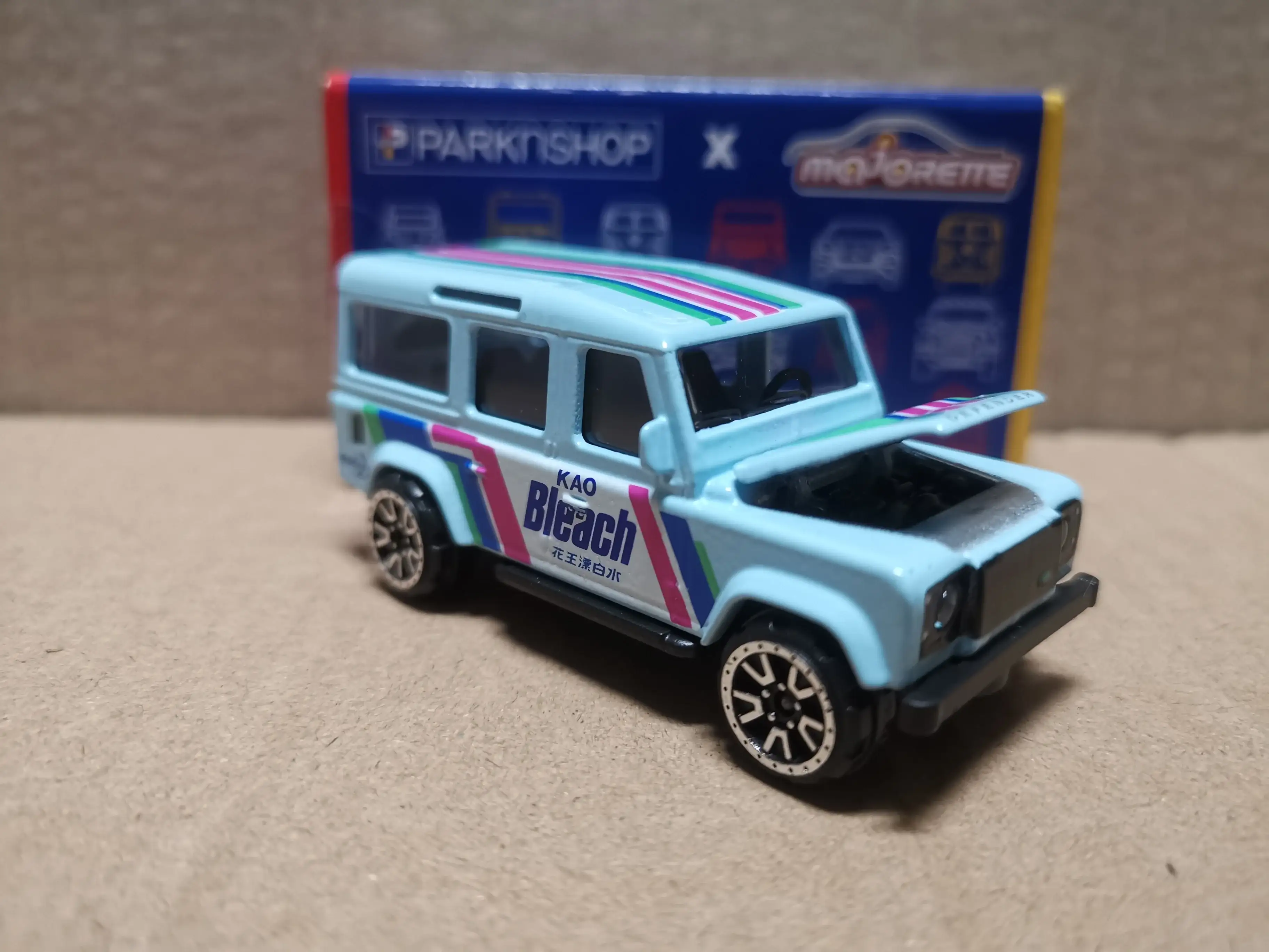 Majorette 1:64 Scale Hong Kong Exclusive Land Rover Defender 110 KAO Bleach - Image 3