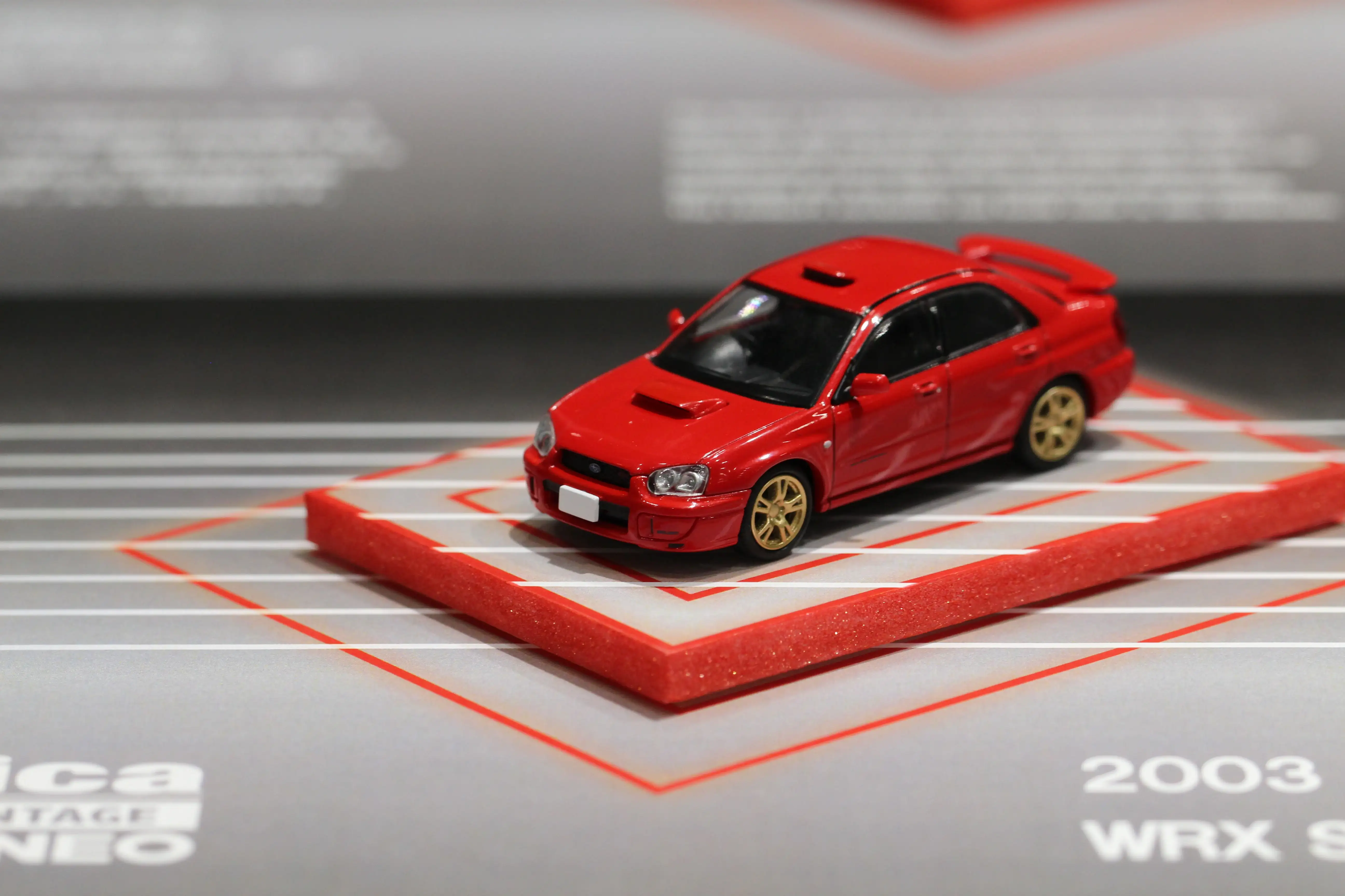 MDX25 X Tomica Limited Vintage Neo LV-N Subaru Impreza WRX STi spec C (Red) 2003 model - Image 2