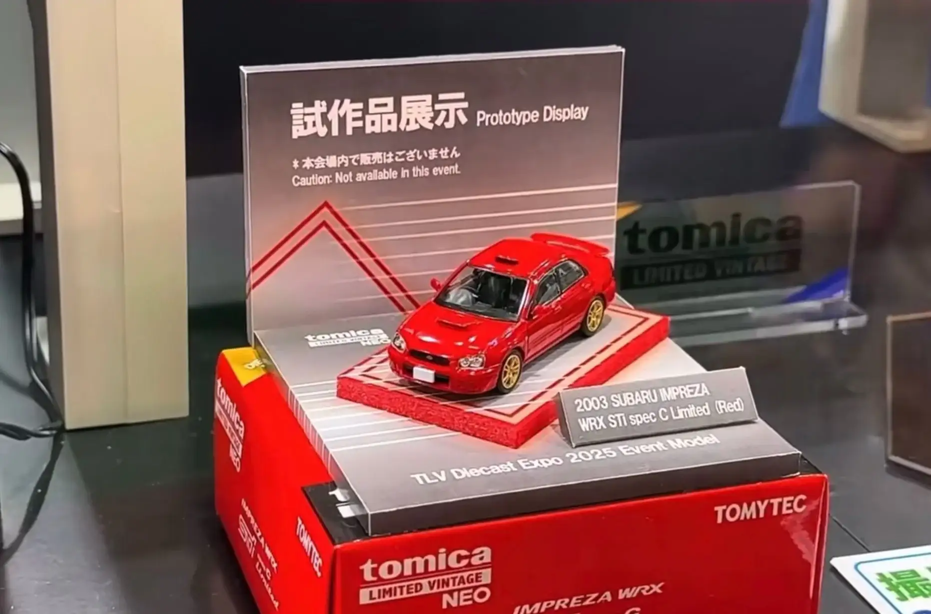 MDX25 X Tomica Limited Vintage Neo LV-N Subaru Impreza WRX STi spec C (Red) 2003 model - Image 3