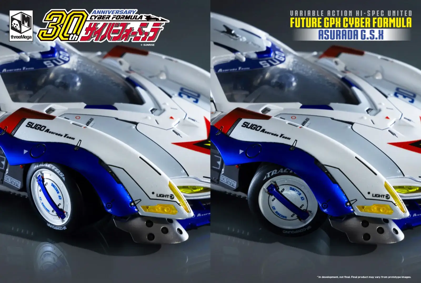 Free EMS shipping 2023 Release MegaHouse X Three Zero V.A. HI-SPEC 1:18 Cyber Formula Asurada GSX - Image 12