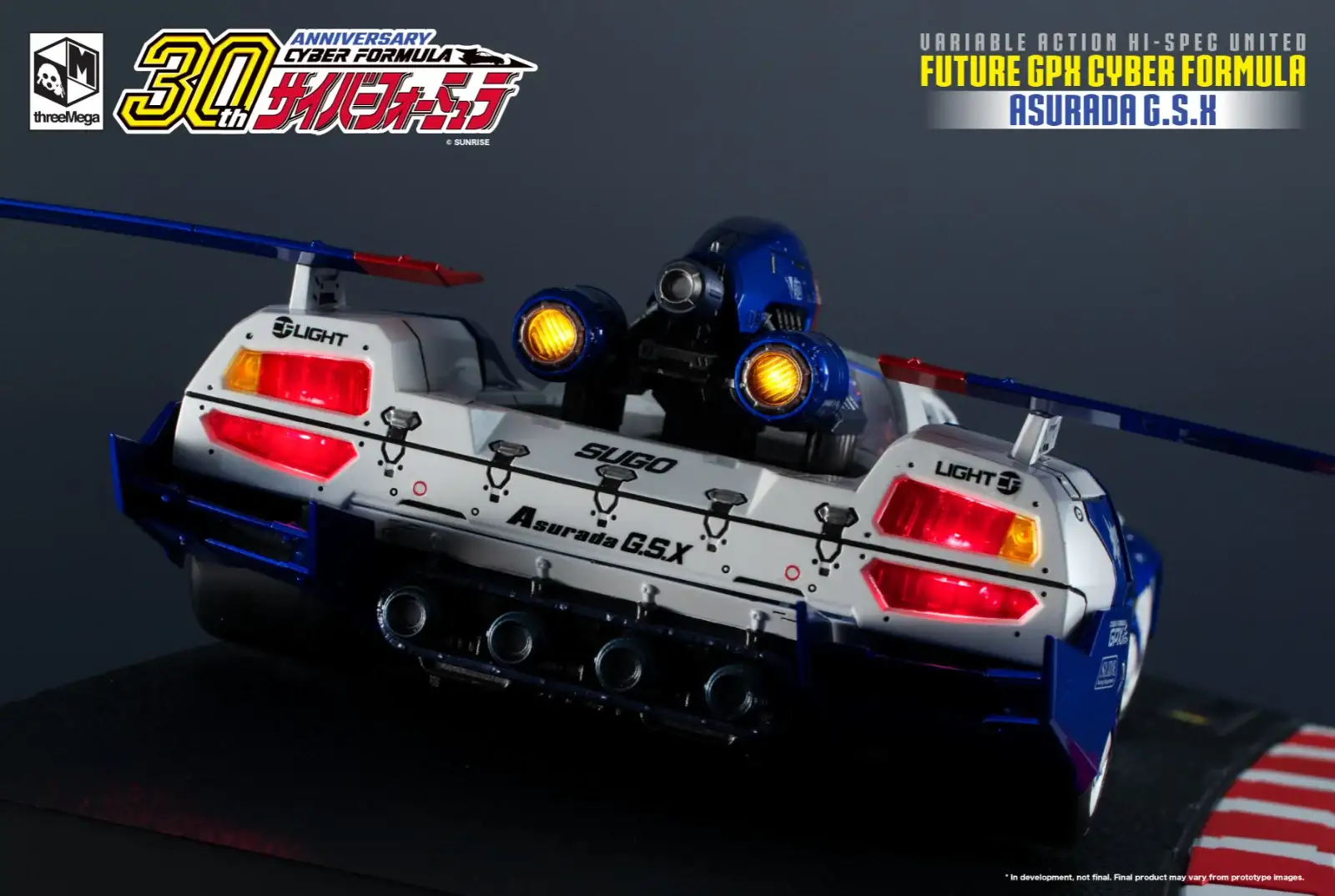 Free EMS shipping 2023 Release MegaHouse X Three Zero V.A. HI-SPEC 1:18 Cyber Formula Asurada GSX - Image 17