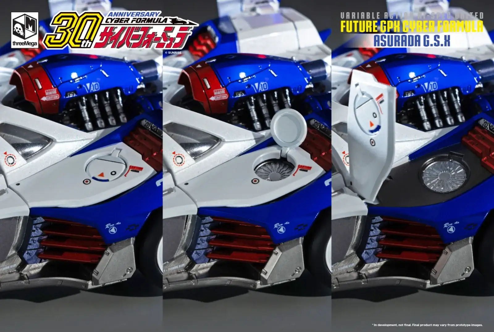 Free EMS shipping 2023 Release MegaHouse X Three Zero V.A. HI-SPEC 1:18 Cyber Formula Asurada GSX - Image 25