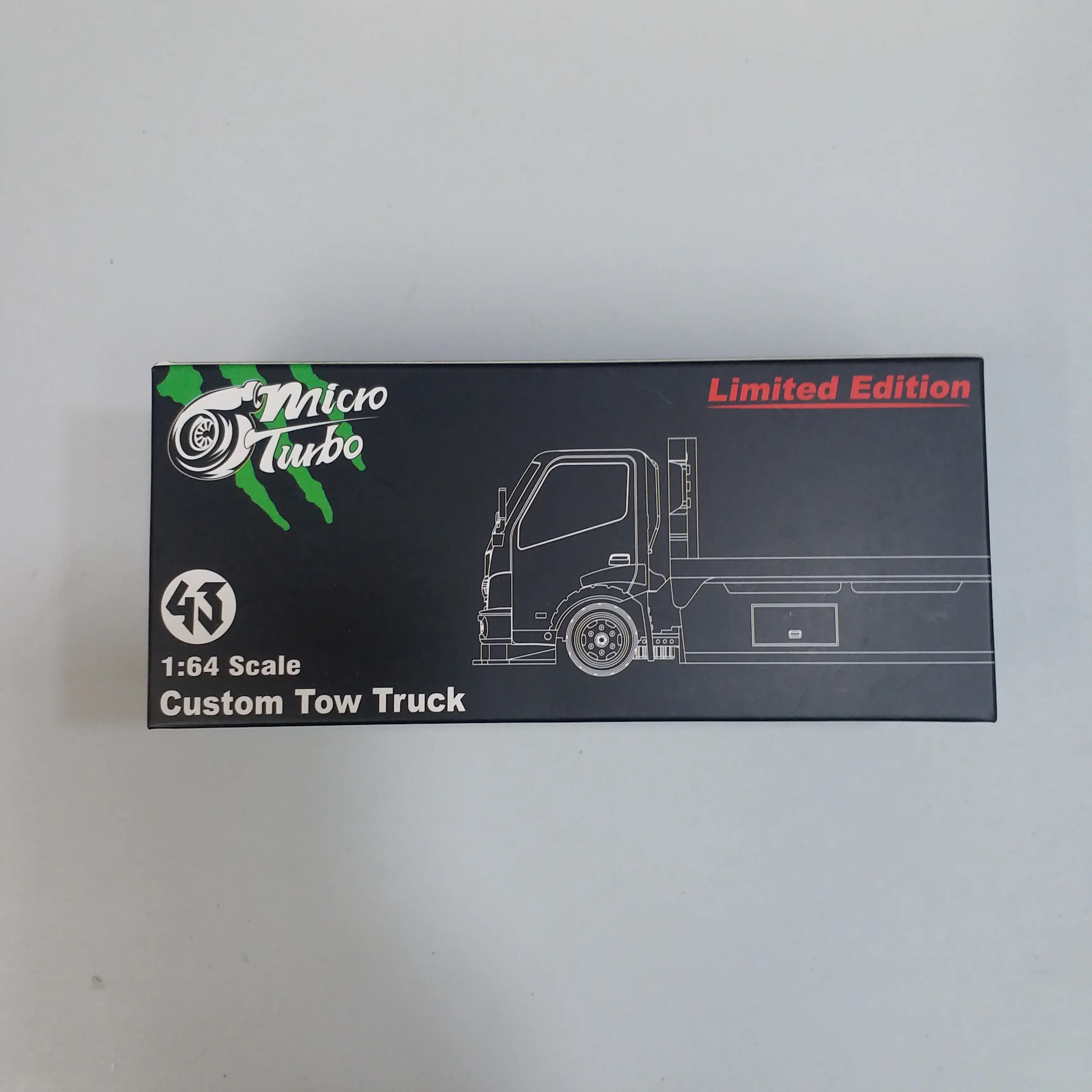 Micro turbo 1/64 Monster Hino 300 Flatbed Tow Truck - Image 6