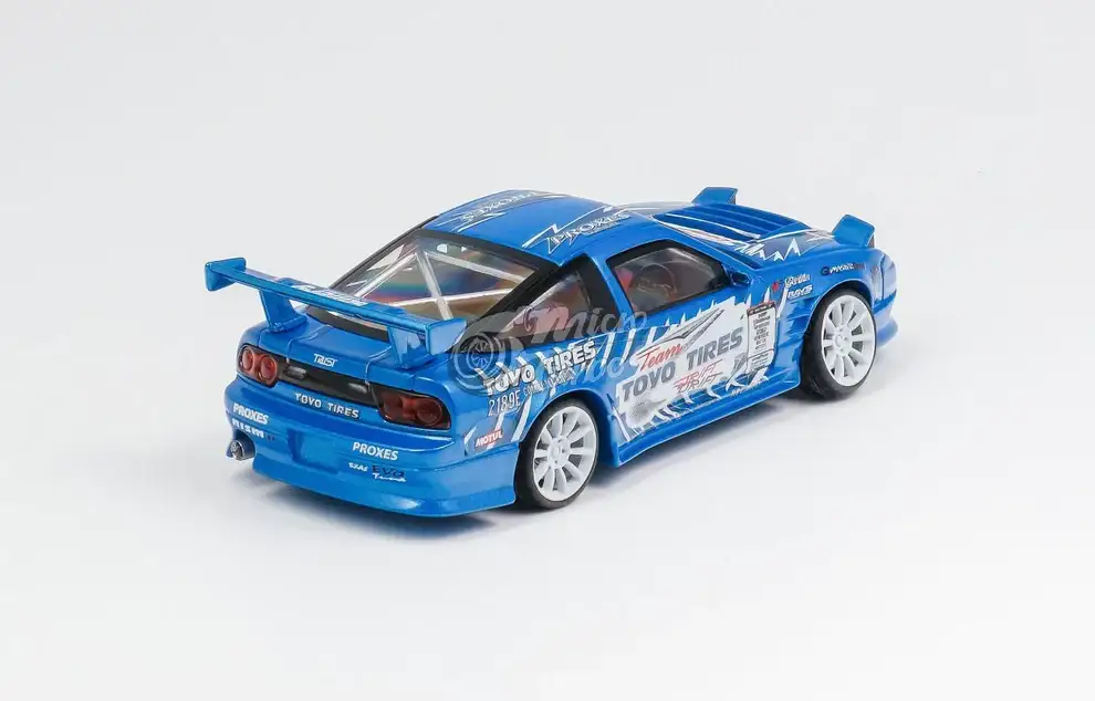 Micro turbo 1:64 Scale Custom Nissan 180SX - Metallic Blue - Image 5