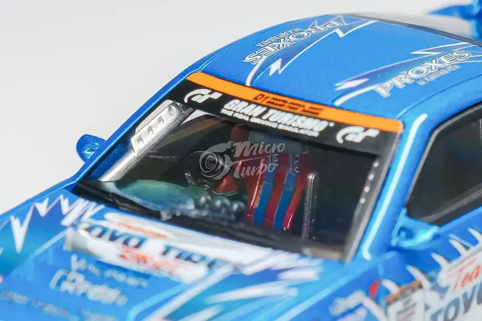 Micro turbo 1:64 Scale Custom Nissan 180SX - Metallic Blue - Image 6