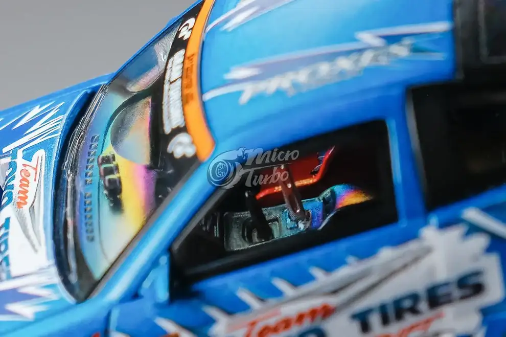 Micro turbo 1:64 Scale Custom Nissan 180SX - Metallic Blue - Image 7