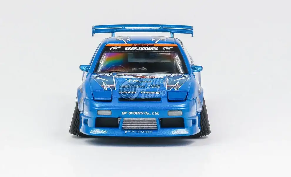 Micro turbo 1:64 Scale Custom Nissan 180SX - Metallic Blue - Image 8