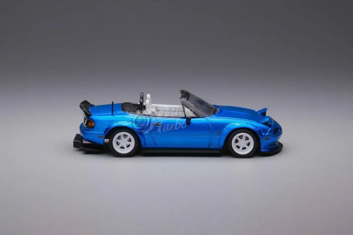 Micro Turbo 1:64 Scale Pandem Rocket Bunny Mazda MX-5 NA Roaster [Blue] - Image 4