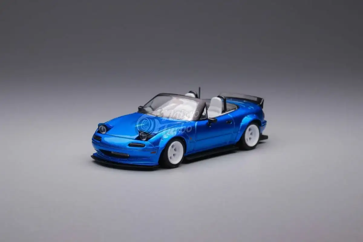 Micro Turbo 1:64 Scale Pandem Rocket Bunny Mazda MX-5 NA Roaster [Blue] - Image 7