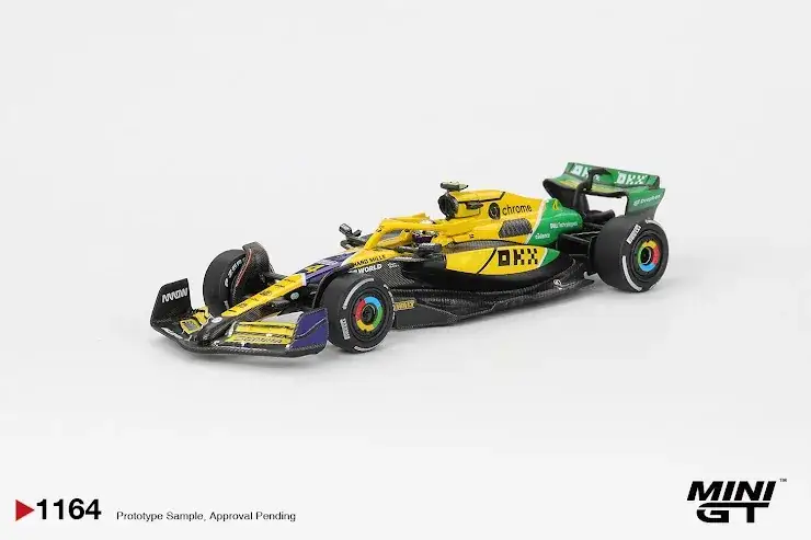 Mini GT 1:64 Scale #1164 McLaren MCL38 #4 Lando Norris 2024 F1 Monaco GP