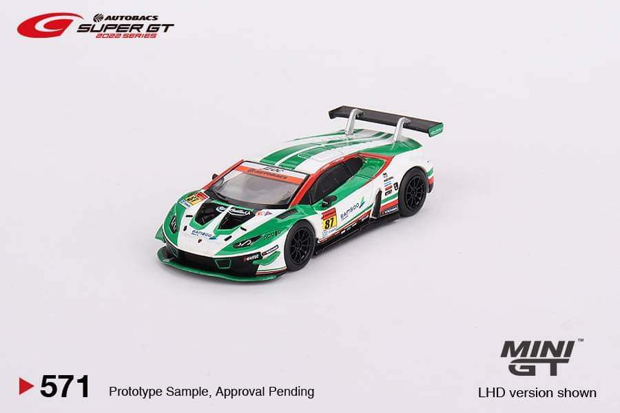 Mini GT 1:64 Scale #571 Lamborghini Huracan GT3 EVO #87 JLOC Super GT 2022