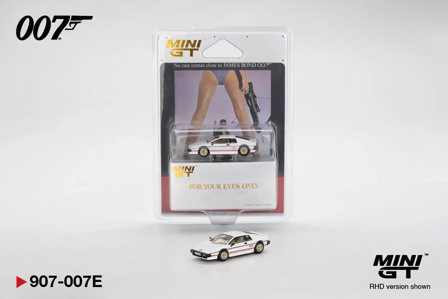 Mini GT 1:64 Scale #907 Lotus Esprit Turbo White "For Your Eyes Only" 007 - Image 3