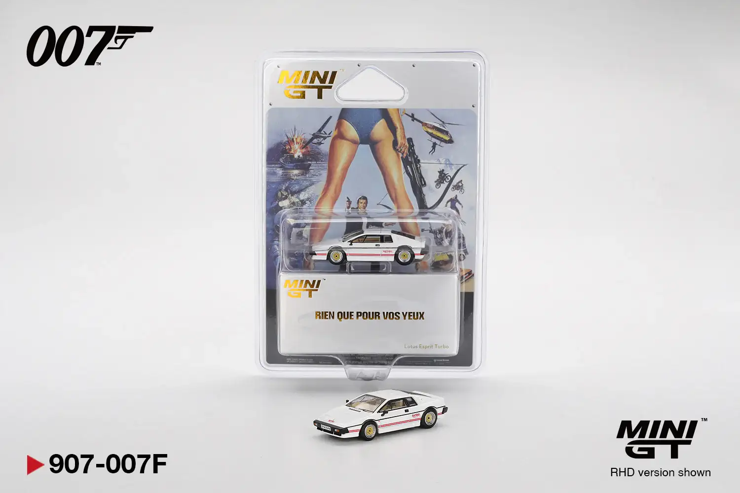 Mini GT 1:64 Scale #907 Lotus Esprit Turbo White "For Your Eyes Only" 007 - Image 4
