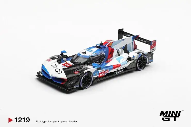 Mini GT #1219 BMW M Hybrid V8 Hypercar #15 BMW M TEAM WRT 2024 Le Mans 24 Hrs