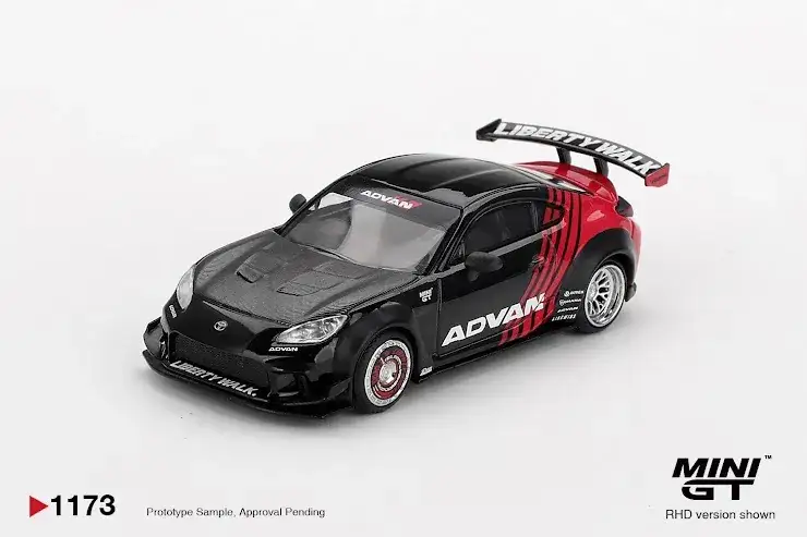 Mini GT 1:64 Scale ( MGT01173-BL ) Toyota GR86 LB★Nation Advan Blister Pack