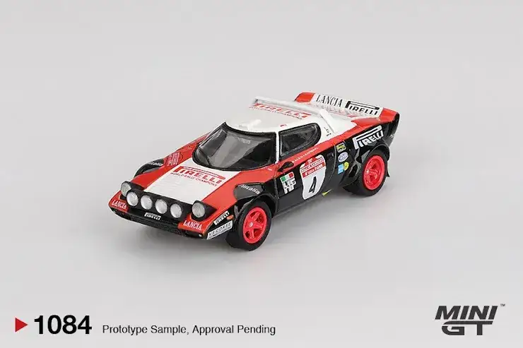 Mini GT #1084 Lancia Stratos HF #4 1978 Rally Sanremo Winner Blister Pack