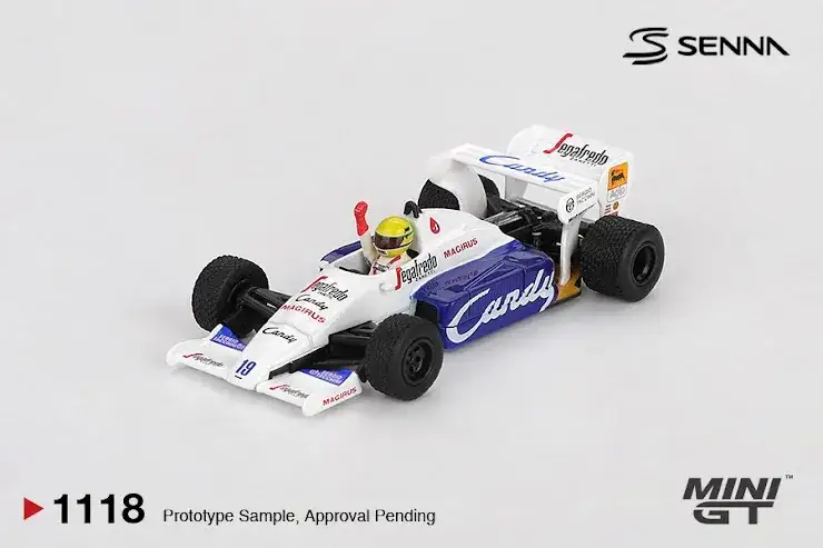 MINI GT #1118 ( MGT01118-BL ) Toleman TG184 #19 Ayrton Senna 1984 Monaco Grand Prix 2nd Place Blister packaging