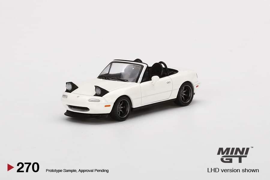Mini GT #270 Taiwan Exclusivs Mazda Miata MX-5 NA Pop Up Eyes (Classic White)