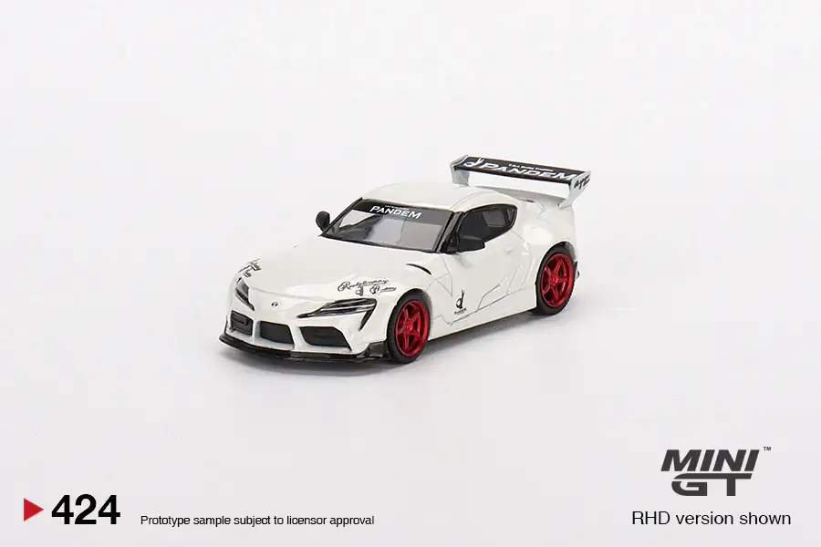 Mini GT #424 Pandem Toyota GR Supra V1.0 Pearl White
