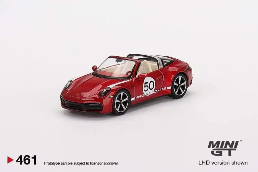 Mini GT #461 1/64 Porsche 911 Targa 4s Heritage Design Edition Cherry Red