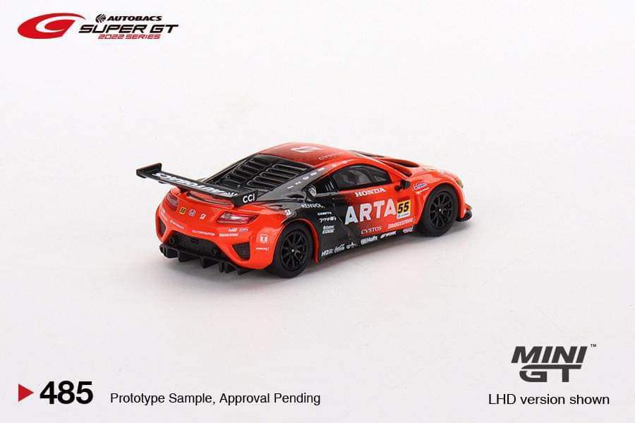 MINI GT #485 Japan Exclusive Autobacs Super GT 2022 Series Honda New NSX - Image 2