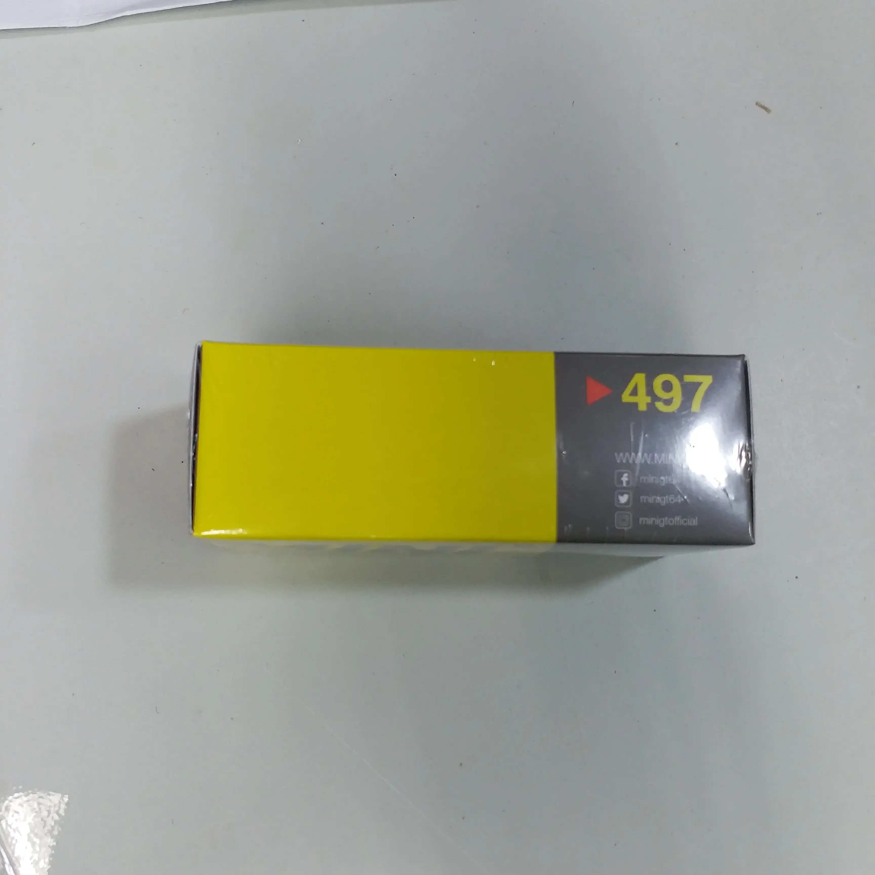 Mini GT #497 Porsche 911 Turbo S Racing Yellow - Image 3