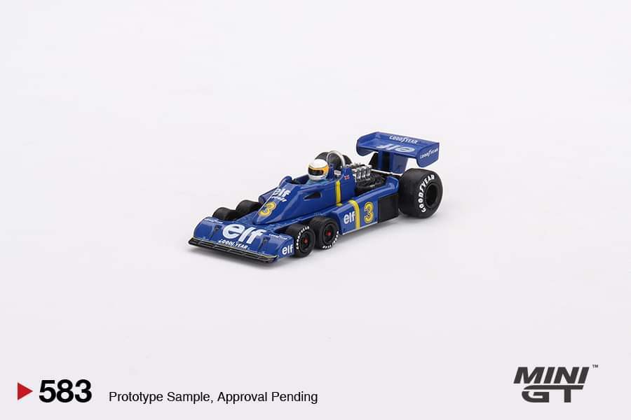 MINI GT #583 Tyrrell P34 #3 Jody Scheckter 1976 Swedish GP Winner