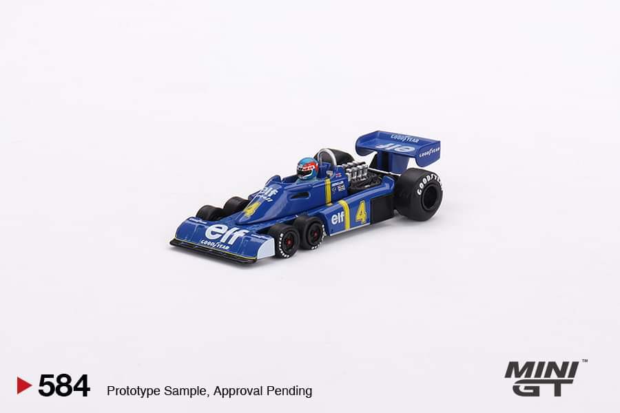MINI GT #584 Tyrrell P34 #4 Patrick Depailler 1976 Swedish GP 2nd Place