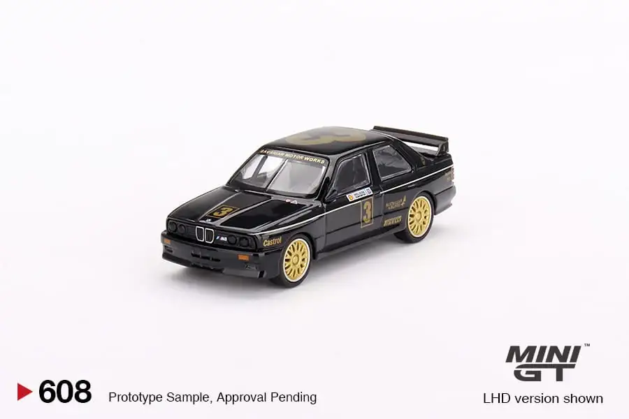 Mini GT #608 BMW M3 #3 JPS team BMW 1987 ATCC Championship Winner -Australia exclusive