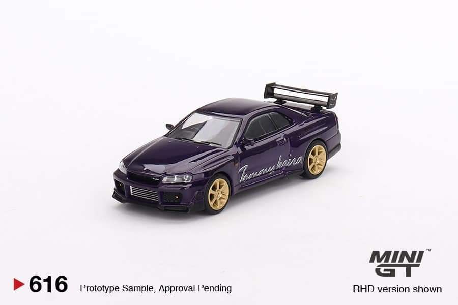 Mini GT #616 Nissan Skyline GT-R (R34) Tommykaira R RZ Edition Midnight Purple