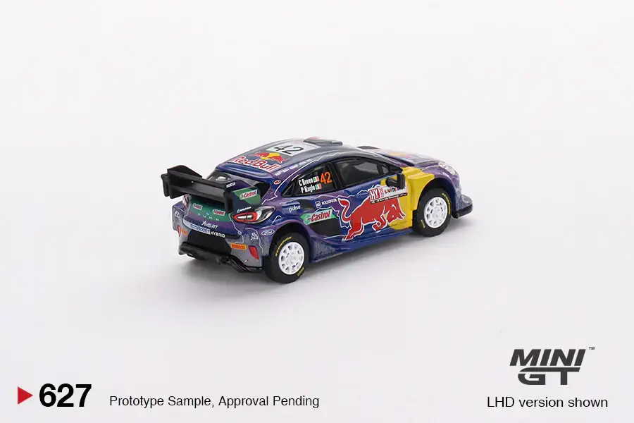 MINI GT #627 MJ Ford Puma Rally1 #42 M-Sport Ford WRT 2022 Rally Italia Sardegna 2nd Place - Image 2