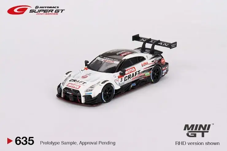 MINI GT #635 Nissan GT-R Nismo GT500 #3 NDDP Racing with B-Max 2021 SUPER GT SERIES