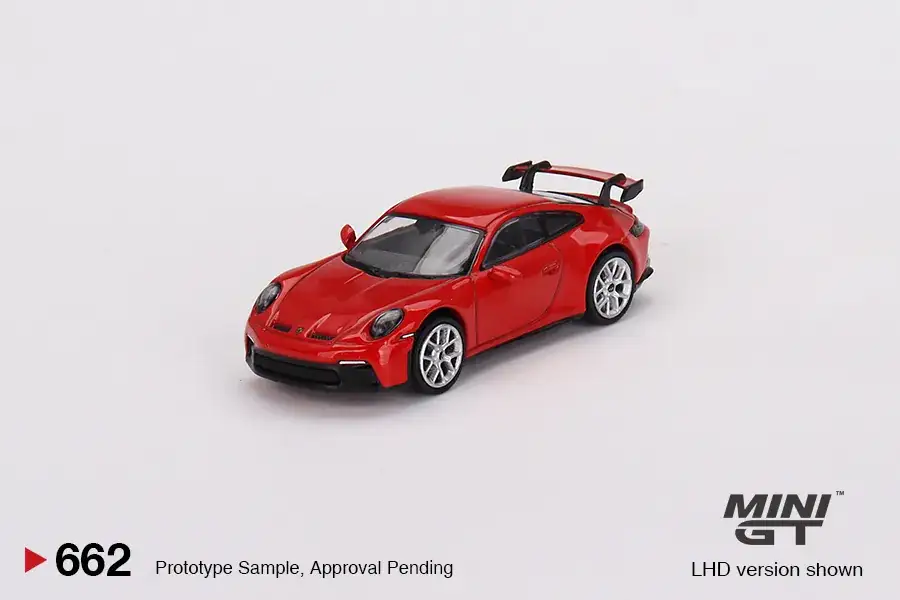 Mini GT #662 Porsche 911 (992) GT3 Guards Red