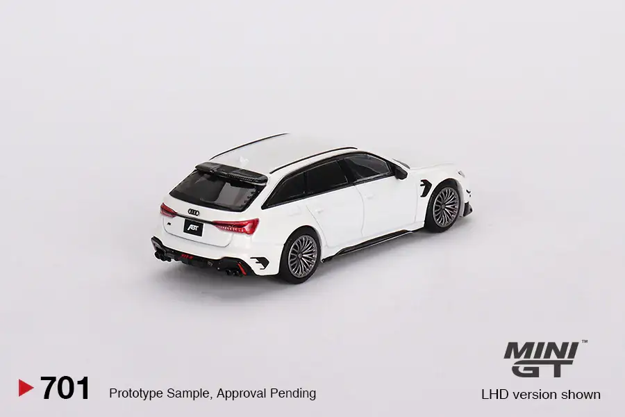 Mini GT #701 Audi ABT RS6-R Glacier White Metallic - Image 2