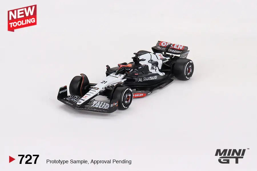 MINI GT #727 Alpha Tauri AT04 #21 Nyck de Vries 2023 F1 2023 Australian GP