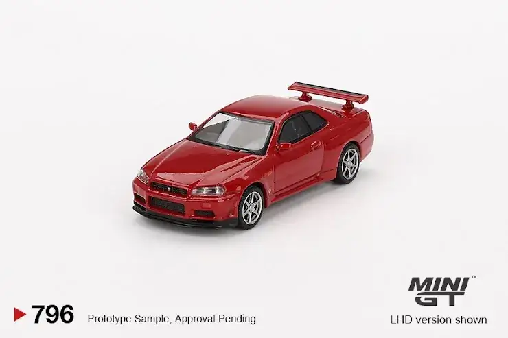 Mini GT #796 Nissan Skyline GT-R (R34) V-Spec Active Red