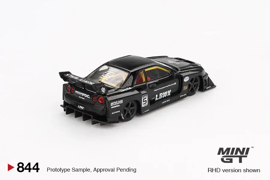 MINI GT #844 Nissan LB-ER34 Super Silhouette SKYLINE Black - Image 2