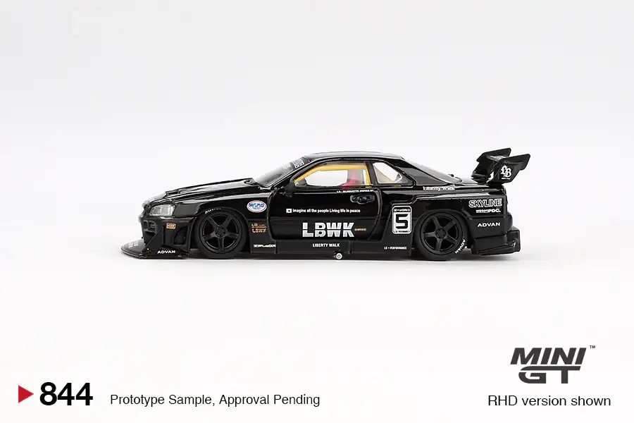 MINI GT #844 Nissan LB-ER34 Super Silhouette SKYLINE Black - Image 3
