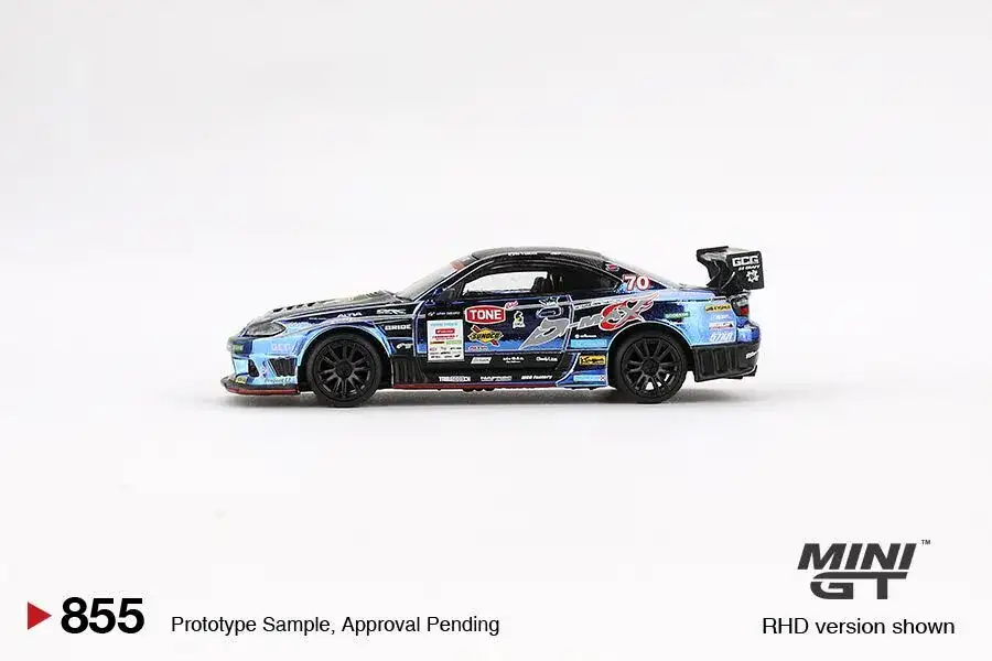 Mini GT #855 1:64 Scale Nissan Silvia (S15) D-MAX #70 D-MAX Racing 2023 D1 Grand Prix - Japan Exclusive RHD / D1 Blister Packaging - Image 3