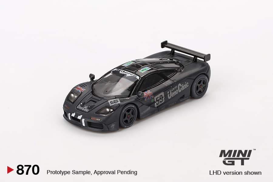 MINI GT #870 McLaren F1 GTR #59 1995 Le Mans 24Hr Winner Post-Race Weathered