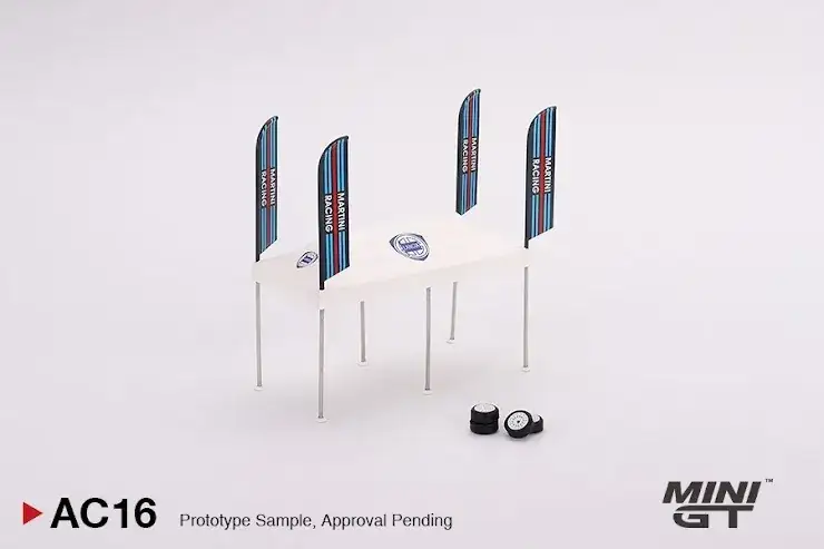 MINI GT #AC16 1/64 Paddock Service Tent Set - Martini Racng