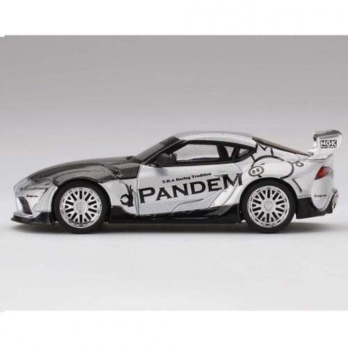 Mini GT Japan Toys R us Exclusive 1:64 Scale Pandem GR Supra (A90) Silver - Image 3