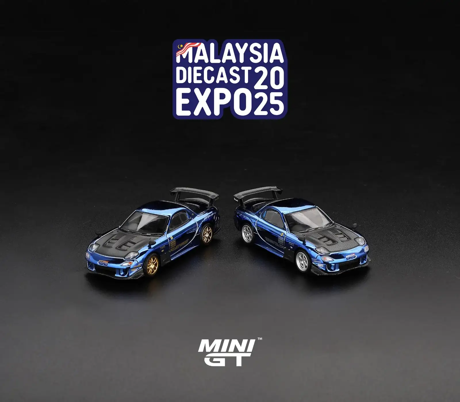 Mini GT MDX 2025 #1020/ #1021 Mazda RX-7 RE-Amemiya Chrome Blue