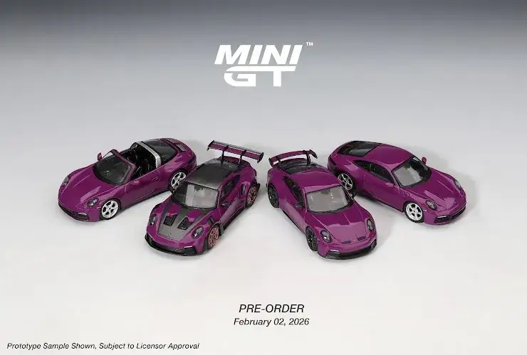 Mini GT MGTS0021 Porsche 911 (992.1) Rubystone Red Set
