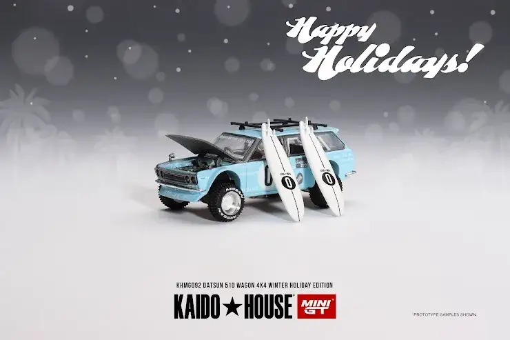 Mini GT x Kaido House #092 510 Wagon Kaido GT Surf Safari RS Winter Spec